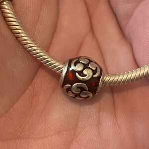 Authentic Pandora Red Zen Enamel Bead Charm